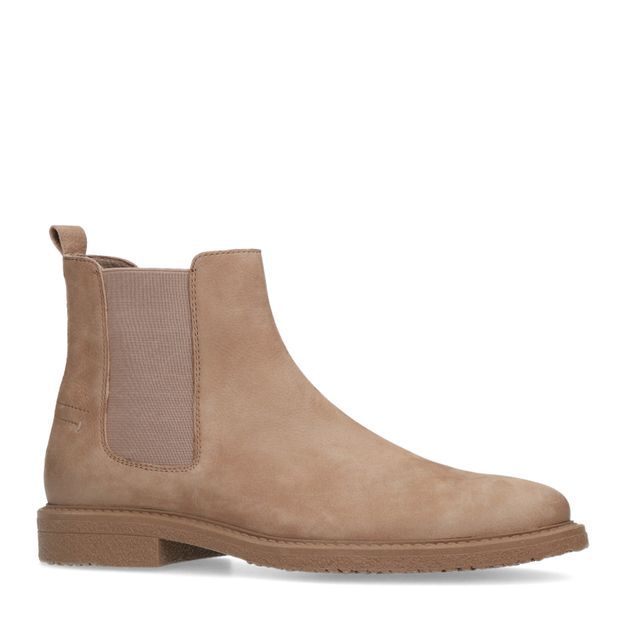 Taupe nubuck chelsea boots