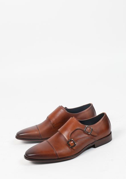 Chaussures à boucles en cuir - marron