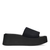 Zwarte wedge sandalen