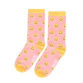 Roze smiley sokken