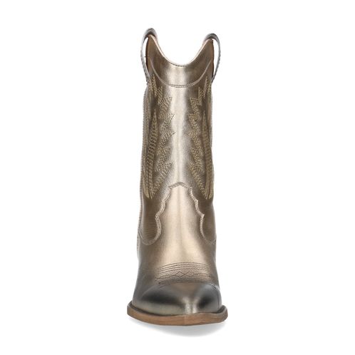 Goudkleurige leren cowboy laarzen