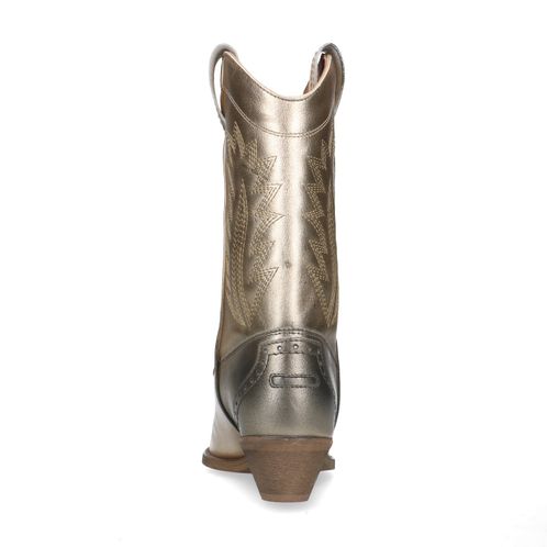 Goudkleurige leren cowboy laarzen