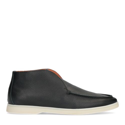 Mocassins hauts en cuir - noir