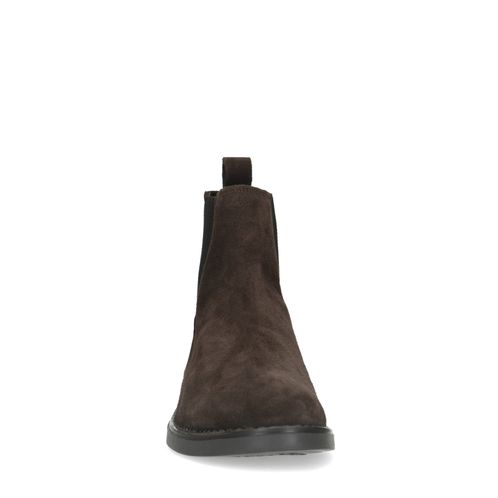 Chelsea boots en daim - marron