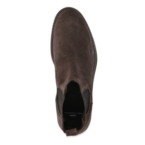 Chelsea boots en daim - marron