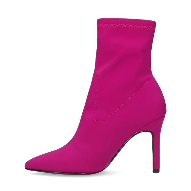 Roséfarbene Sock Boots mit Absatz