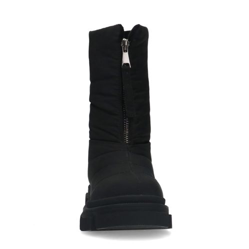 Zwarte puffer biker boots