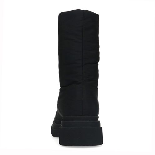 Zwarte puffer biker boots