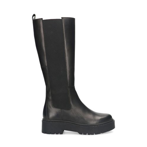 Schwarze Chelsea Boots mit hohem Schaft