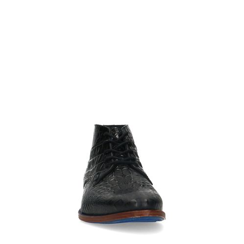 REHAB Barry Croco Chaussures à lacets - noir