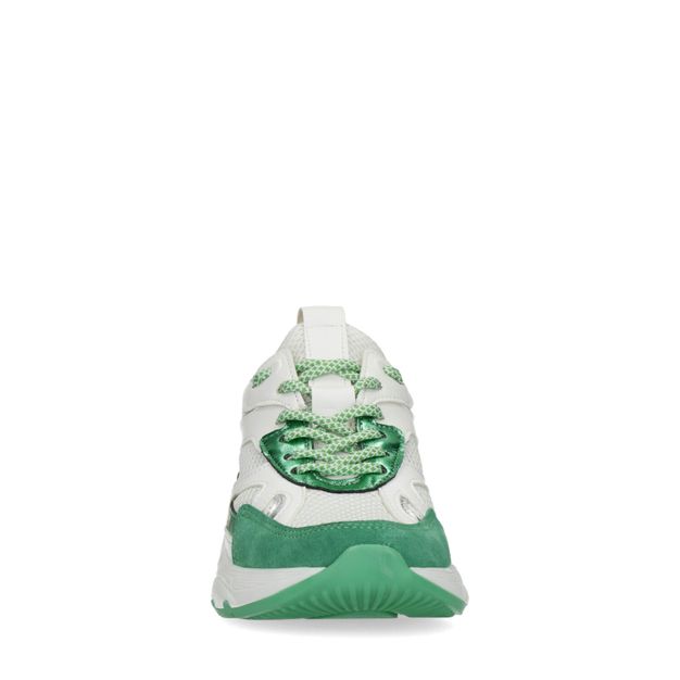 Grüne Sneaker mit Metallic-Details