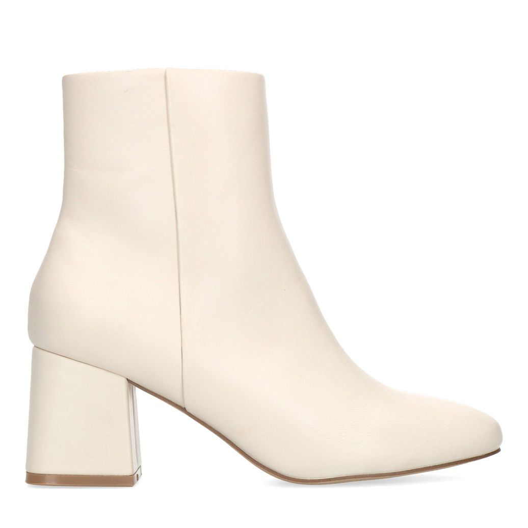 Bottines à talon cubain - blanc cassé