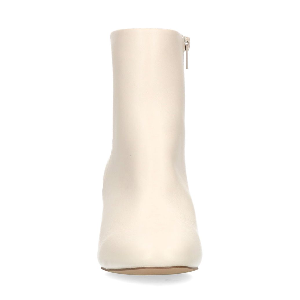 Bottines à talon cubain - blanc cassé