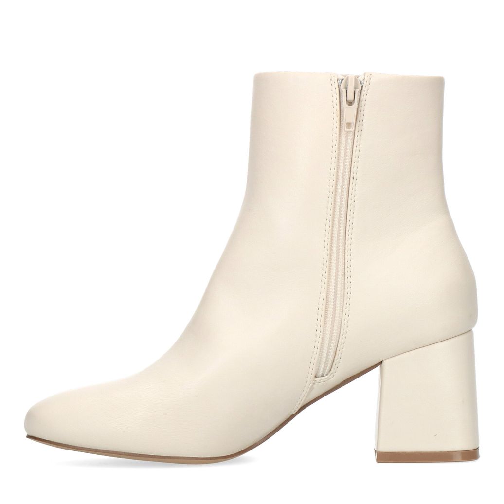 Bottines à talon cubain - blanc cassé