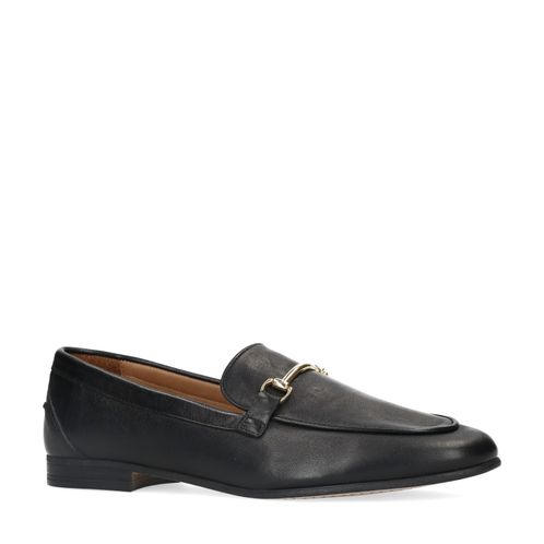Loafers en cuir avec boucle - noir