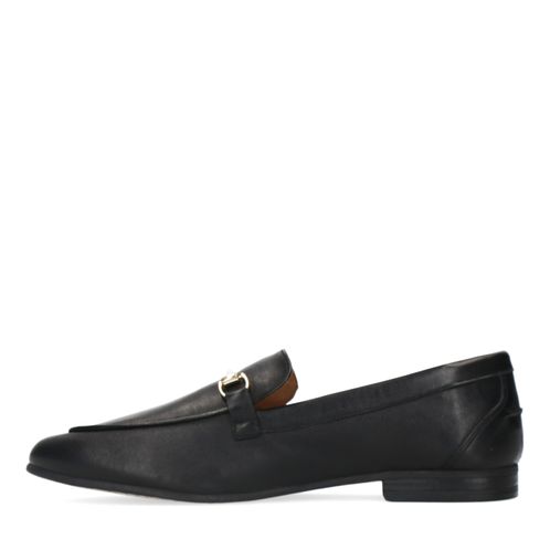 Loafers en cuir avec boucle - noir