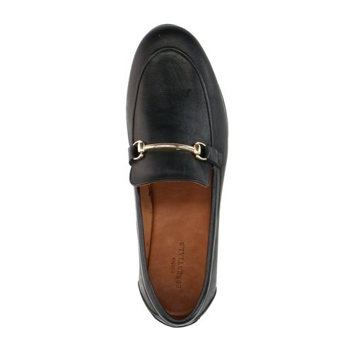 Loafers en cuir avec boucle - noir