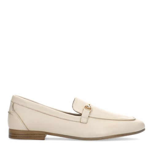 Loafers en cuir avec boucle - blanc cassé