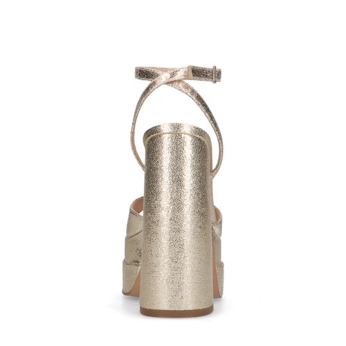 Goldfarbene Plateau-Pumps