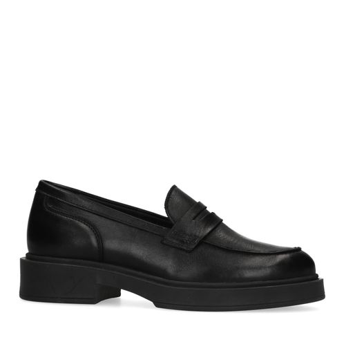 Zwarte leren penny loafers