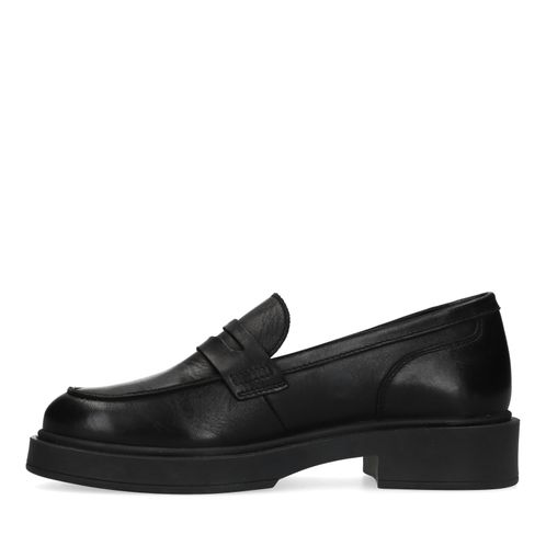 Zwarte leren penny loafers