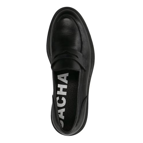 Zwarte leren penny loafers