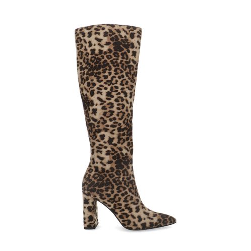 Bottes hautes à talon avec imprimé léopard