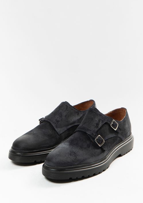 Donkerblauwe chunky monk sneakers