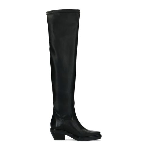 Schwarze Sock Boots mit hohem Schaft