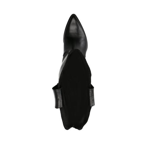 Santiags hautes en cuir - noir