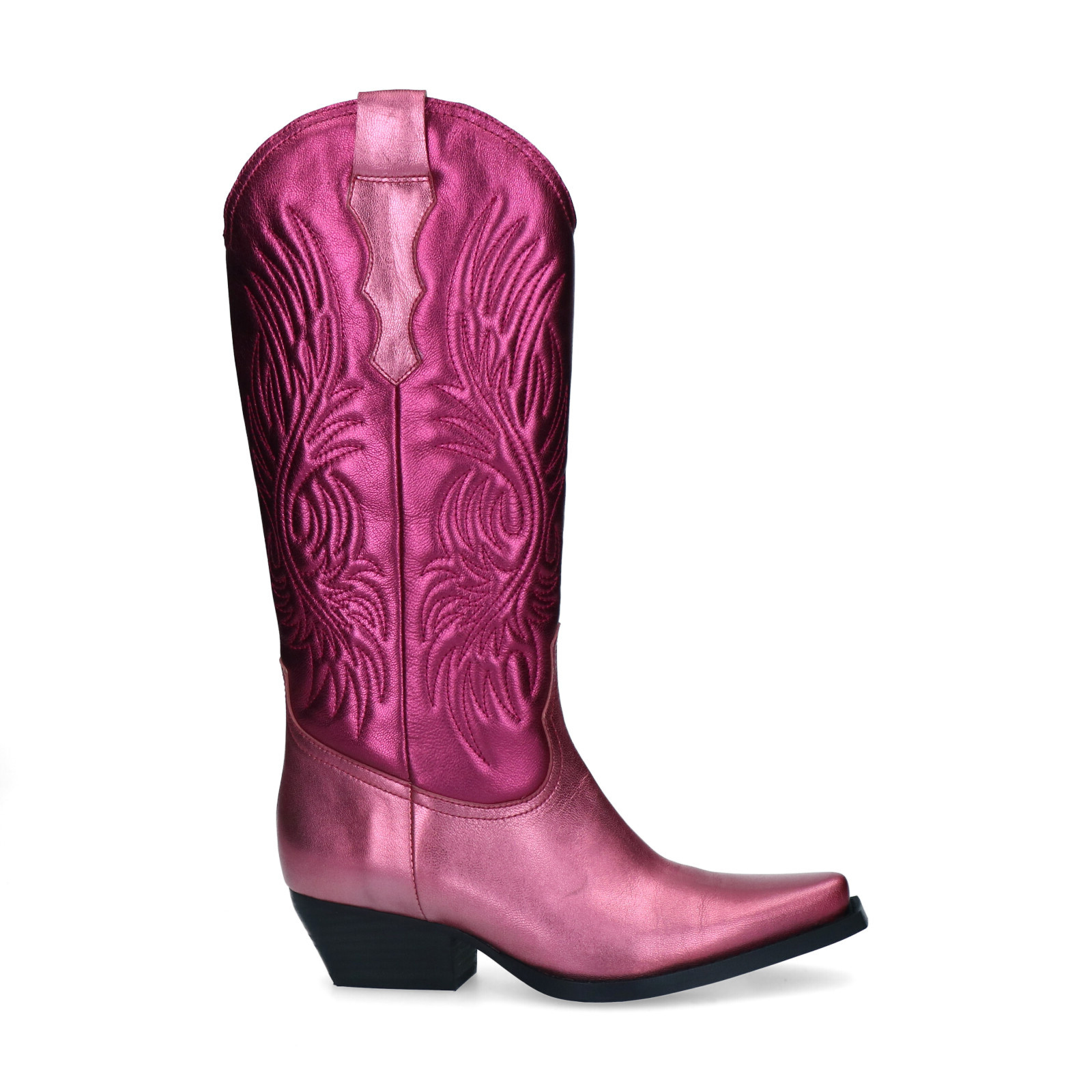 Verzamelen evenaar Taille Roze metallic cowboylaarzen | Festival boots | Sacha | Sacha