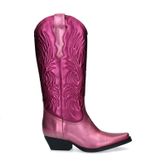 Rosafarbene Western Boots in Metallic-Optik