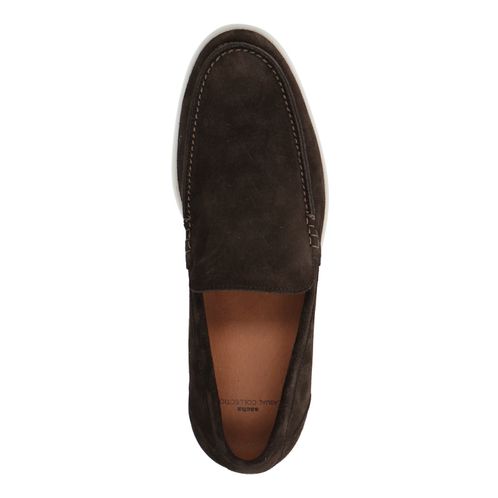 Donkerbruine suède loafers 