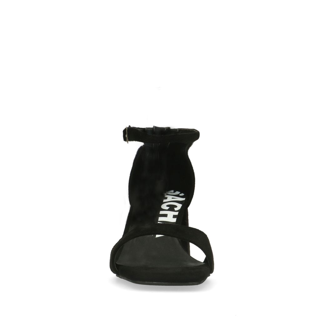 Zwarte sandalen met hak