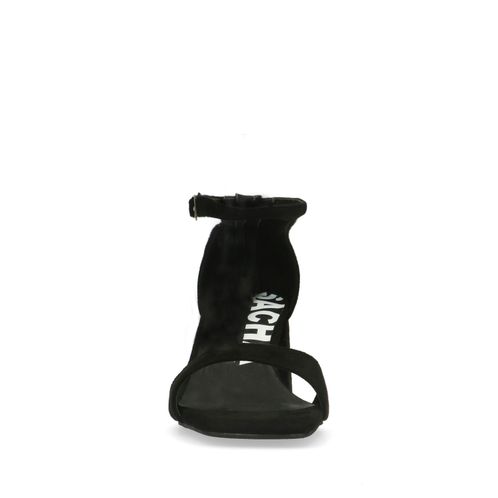 Zwarte sandalen met hak