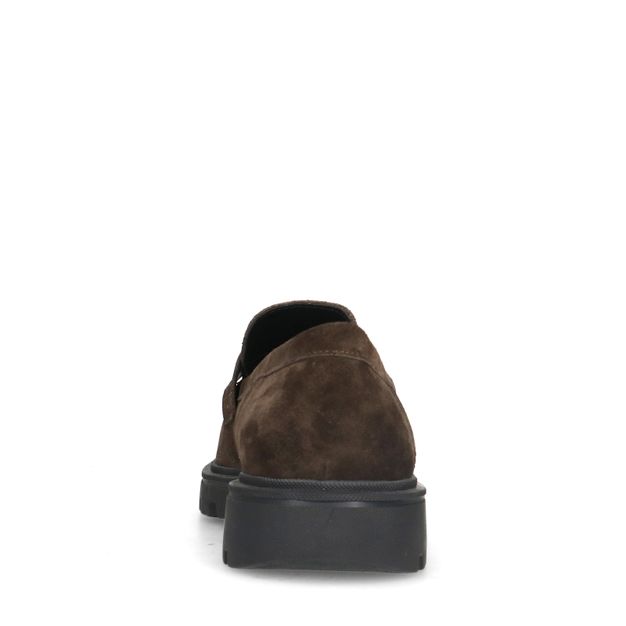 Braune Veloursleder-Loafer