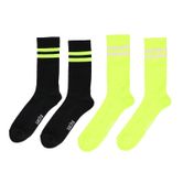 Neon gele en zwarte set sokken