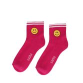 Roze sokken met smiley