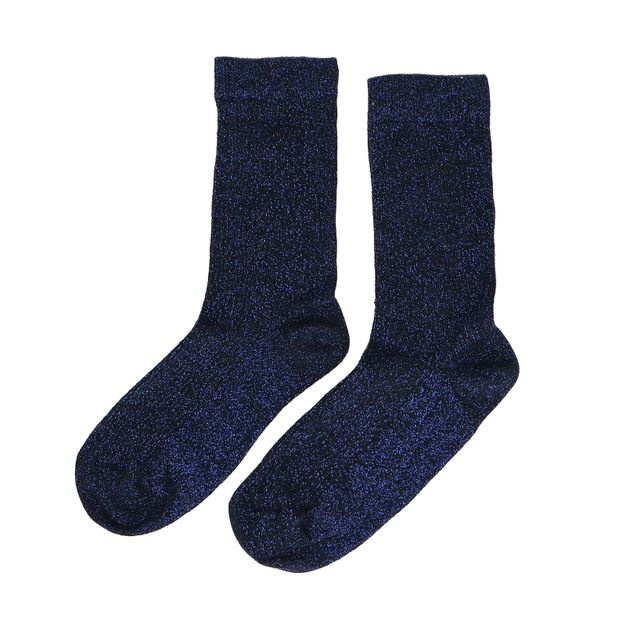 Donkerblauwe glitter sokken