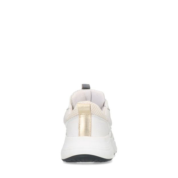 Weiße Sneaker mit goldfarbenen Details