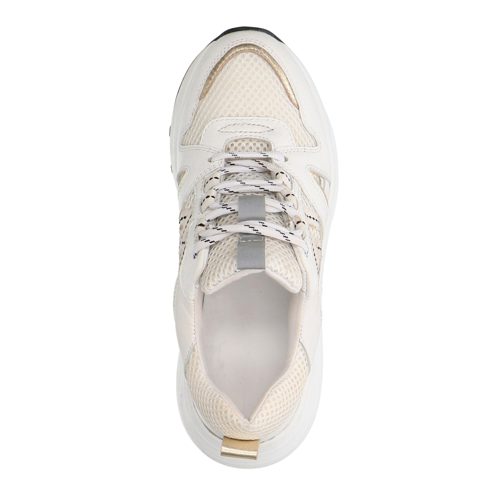 Voldoen Kamer Kamer Witte sneakers met goudkleurige details | Lage sneakers | Sacha | Sacha