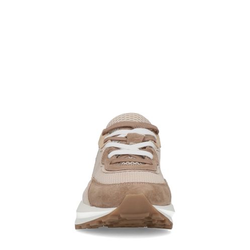 Beigefarbene Ledersneaker