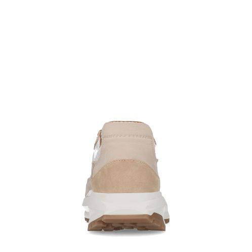 Beigefarbene Ledersneaker