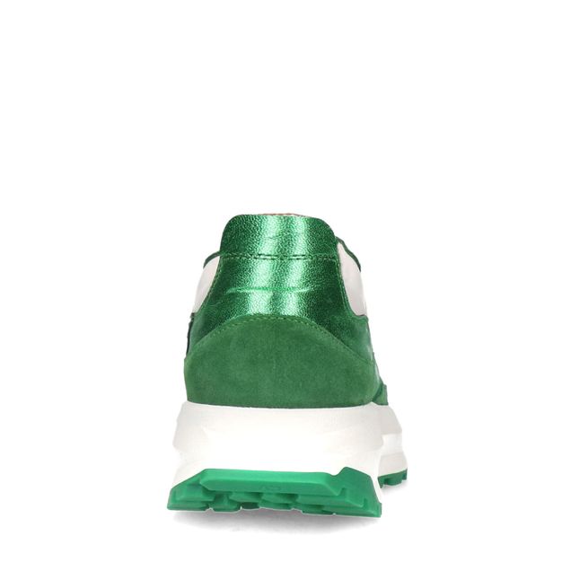 Grüne Sneaker mit Metallic-Details