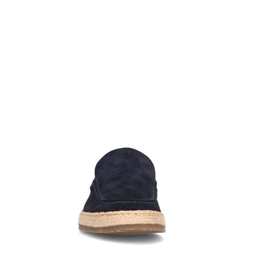 Donkerblauwe suède loafers