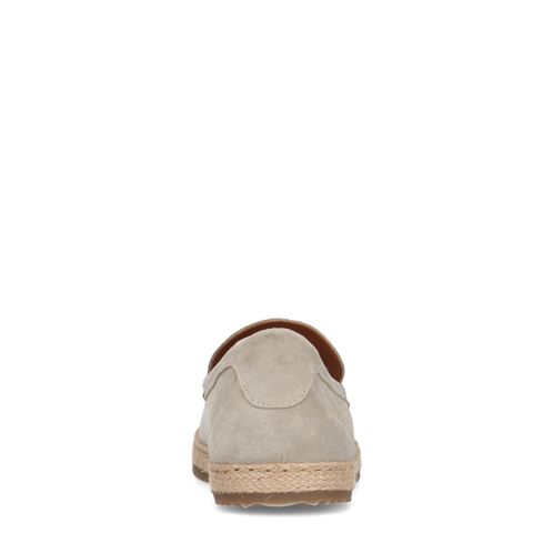 Beige suède loafers