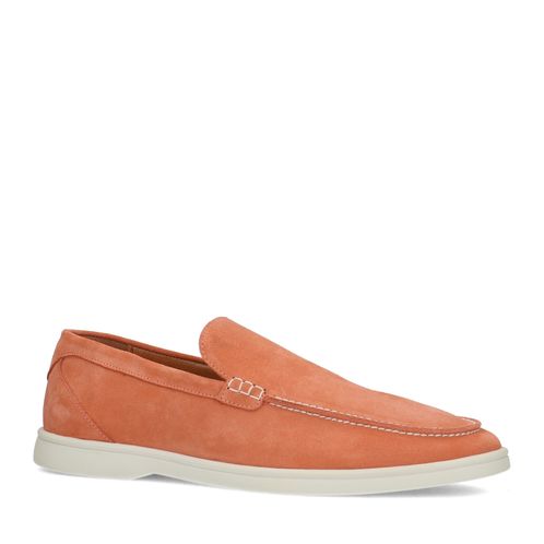 Oranje suède loafers