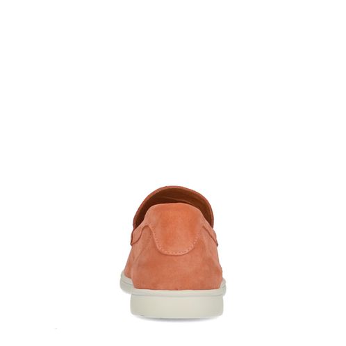 Oranje suède loafers