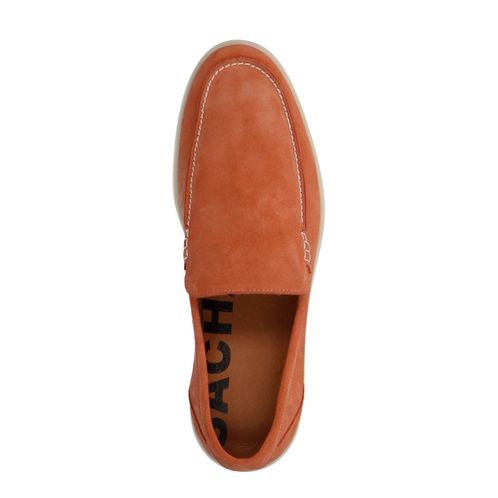 Oranje suède loafers