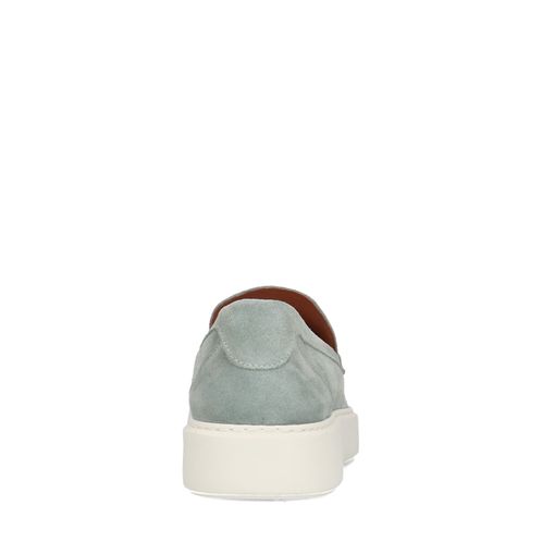 Mocassins en daim avec semelle - vert